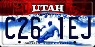 UT license plate C261EJ