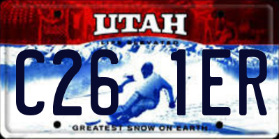 UT license plate C261ER