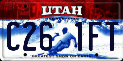 UT license plate C261FT