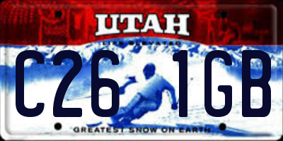 UT license plate C261GB