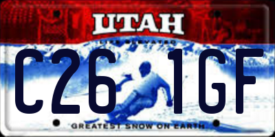 UT license plate C261GF