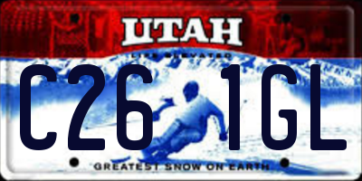 UT license plate C261GL