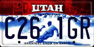 UT license plate C261GR