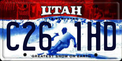UT license plate C261HD