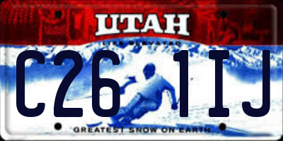 UT license plate C261IJ