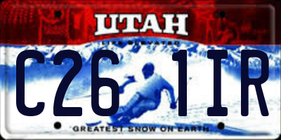 UT license plate C261IR