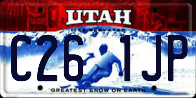 UT license plate C261JP