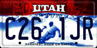 UT license plate C261JR