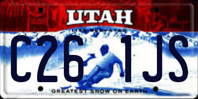 UT license plate C261JS