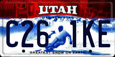UT license plate C261KE