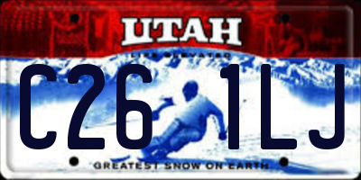 UT license plate C261LJ