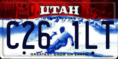 UT license plate C261LT