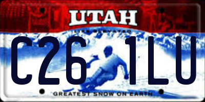 UT license plate C261LU