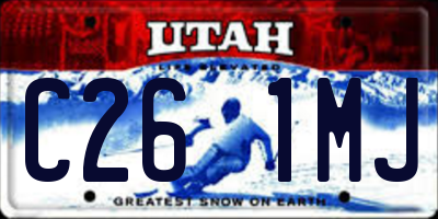 UT license plate C261MJ