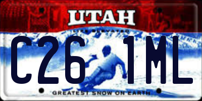 UT license plate C261ML