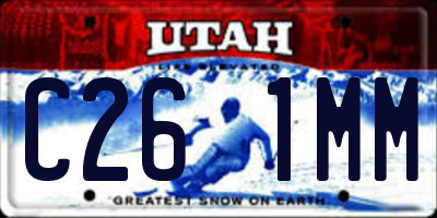 UT license plate C261MM