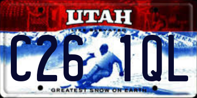 UT license plate C261QL