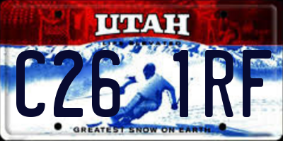 UT license plate C261RF