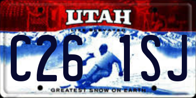 UT license plate C261SJ
