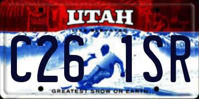 UT license plate C261SR