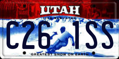 UT license plate C261SS