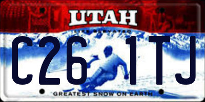 UT license plate C261TJ