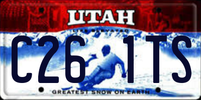 UT license plate C261TS