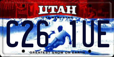 UT license plate C261UE