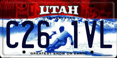 UT license plate C261VL