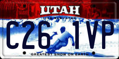 UT license plate C261VP