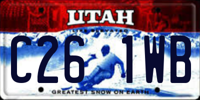 UT license plate C261WB