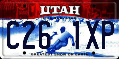 UT license plate C261XP
