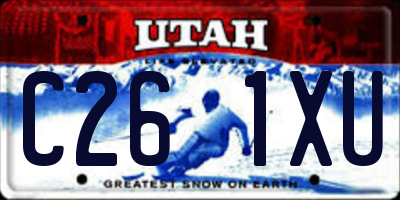 UT license plate C261XU