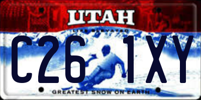 UT license plate C261XY