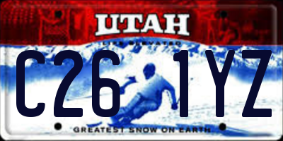 UT license plate C261YZ