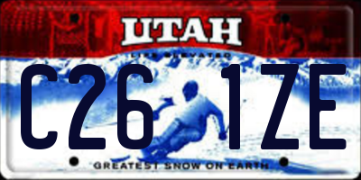 UT license plate C261ZE