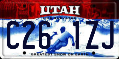 UT license plate C261ZJ