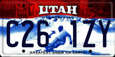 UT license plate C261ZY
