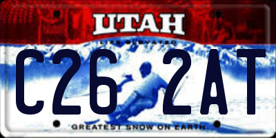 UT license plate C262AT
