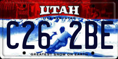 UT license plate C262BE