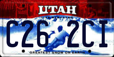 UT license plate C262CI