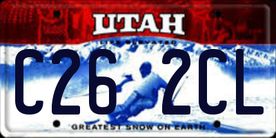 UT license plate C262CL