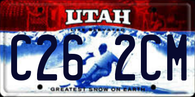 UT license plate C262CM