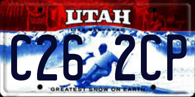 UT license plate C262CP