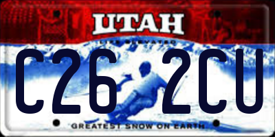 UT license plate C262CU