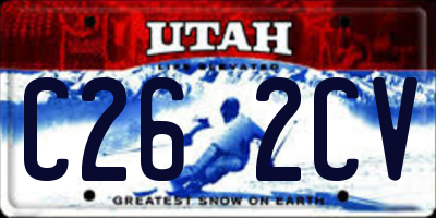 UT license plate C262CV