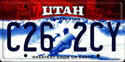 UT license plate C262CY