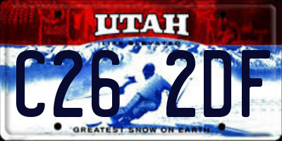 UT license plate C262DF