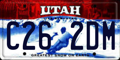 UT license plate C262DM