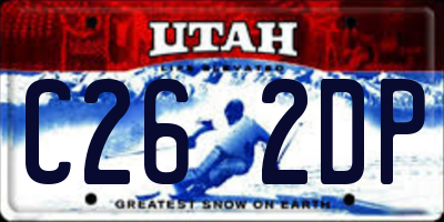 UT license plate C262DP